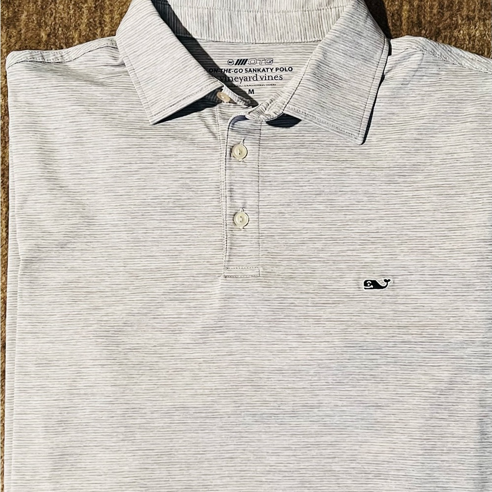 Vineyard Vines Men's Light Gray Polo Shirt